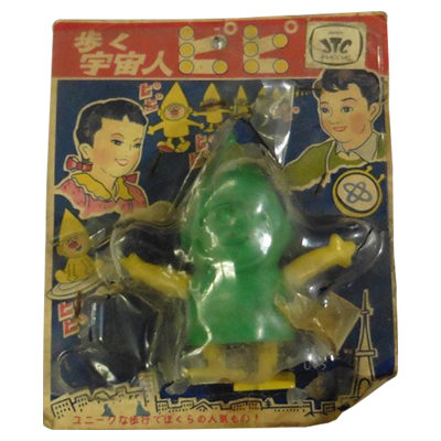 参考価格】ジュニア 歩く 宇宙人ピピ ゼンマイ ブリキ 約9cm/ゼンマイ