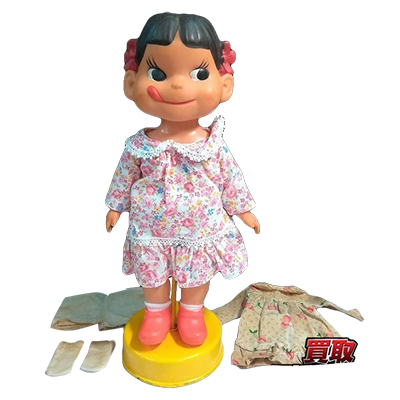 参考価格】不二家 ペコちゃん 星ペコ ソフビ 人形 | 古いおもちゃ