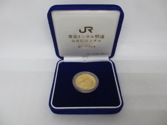 青函トンネル開通記念K24純金