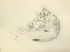 藤田嗣治「猫の本 アオラ」コロタイプ20×26cm