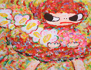 ロッカクアヤコ「untitled」アクリル31.8×40cm