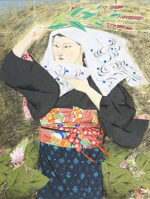 前田青邨「富士」日本画3号色紙