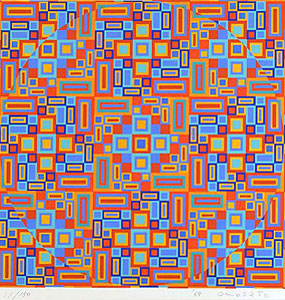 オノサト・トシノブ「Silk-14」版画30.5×30.5cm