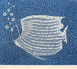 草間彌生「魚(#103)」版画45×52.5cm