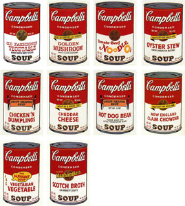 アンディ・ウォーホル「キャンベルスープ II」版画