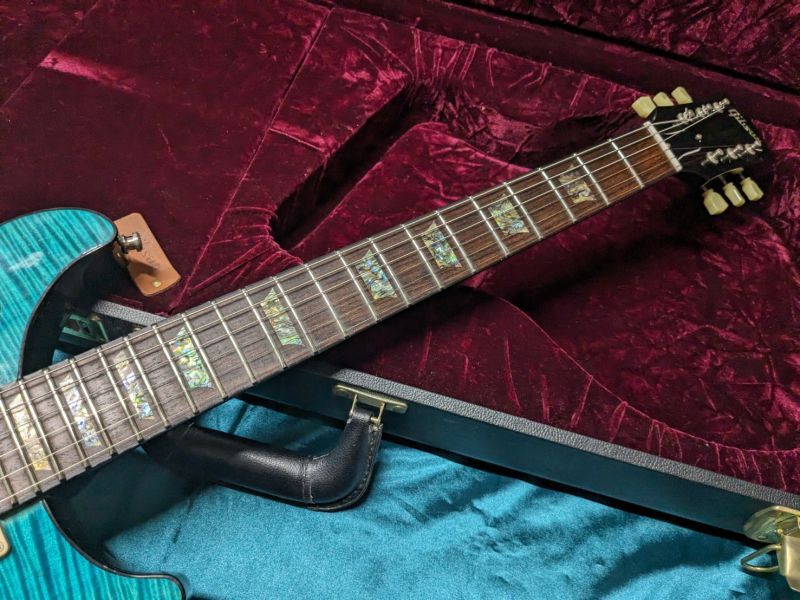 Gibson Custom Shop / Tak Matsumoto DC Standard Flame Top Aqua Blue