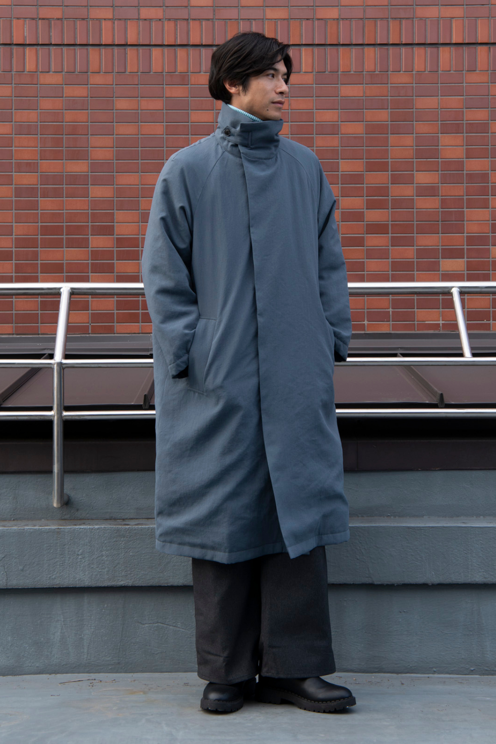 スタンドカラーコート-Unisex