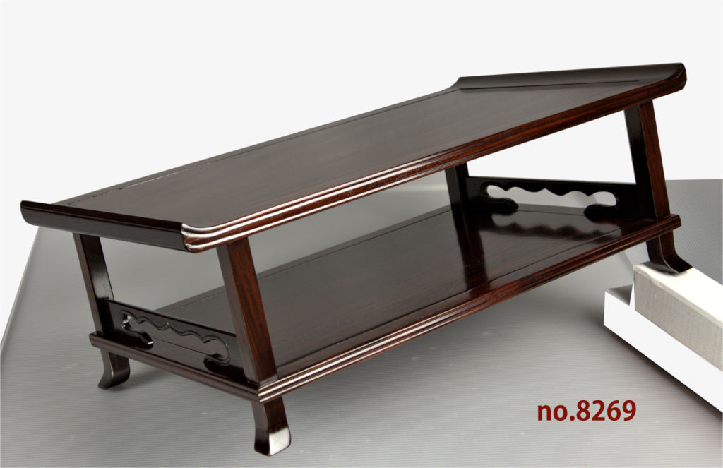 ギャラリー花台:紫檀 冠卓(かんむりしょく) 若畑作 巾51cm 大阪唐木