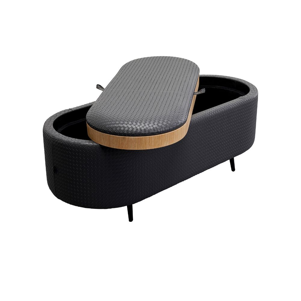 ヴェネツィア ブラック ストレージベンチ - ベンチの通販 ｜【KARE