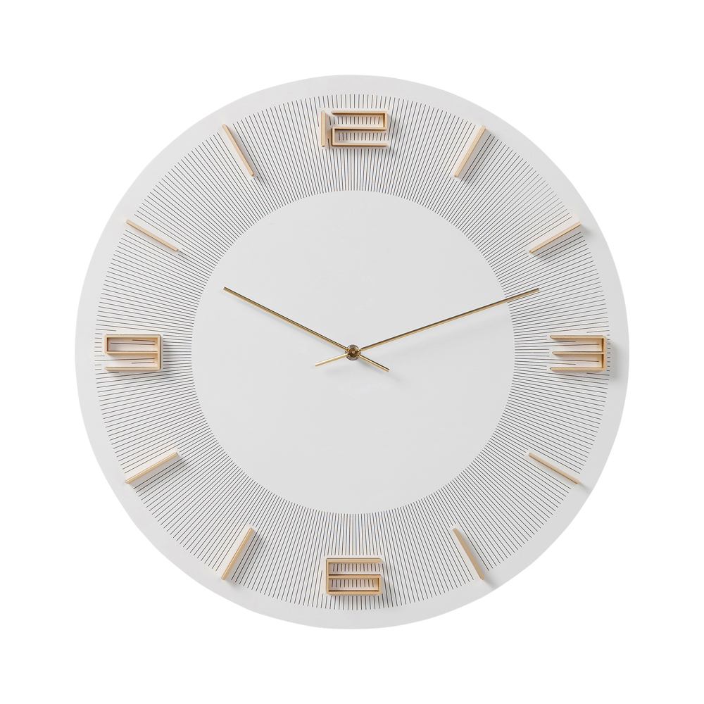 レオナルド ホワイト/ゴールド ウォールクロック - 時計の通販