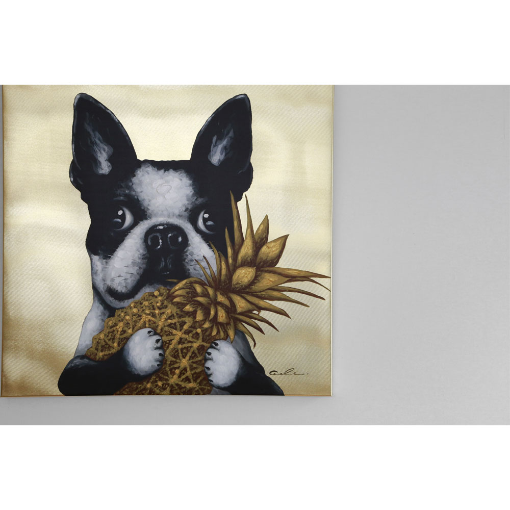 ドッグウィズパイナップル 80x80cm アート ｜【KARE】ドイツの家具