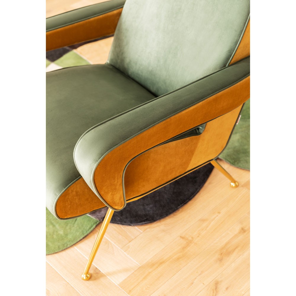 廃番】ルナ ハイグリーン アームチェア - 1人掛けソファー