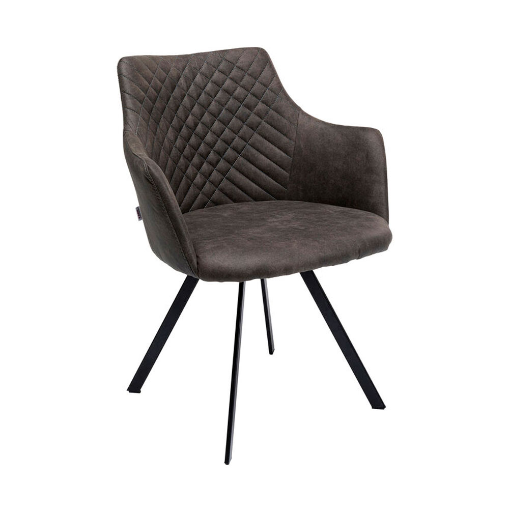 ココ アンスラサイト スウィベルアームチェア - ダイニングチェアの