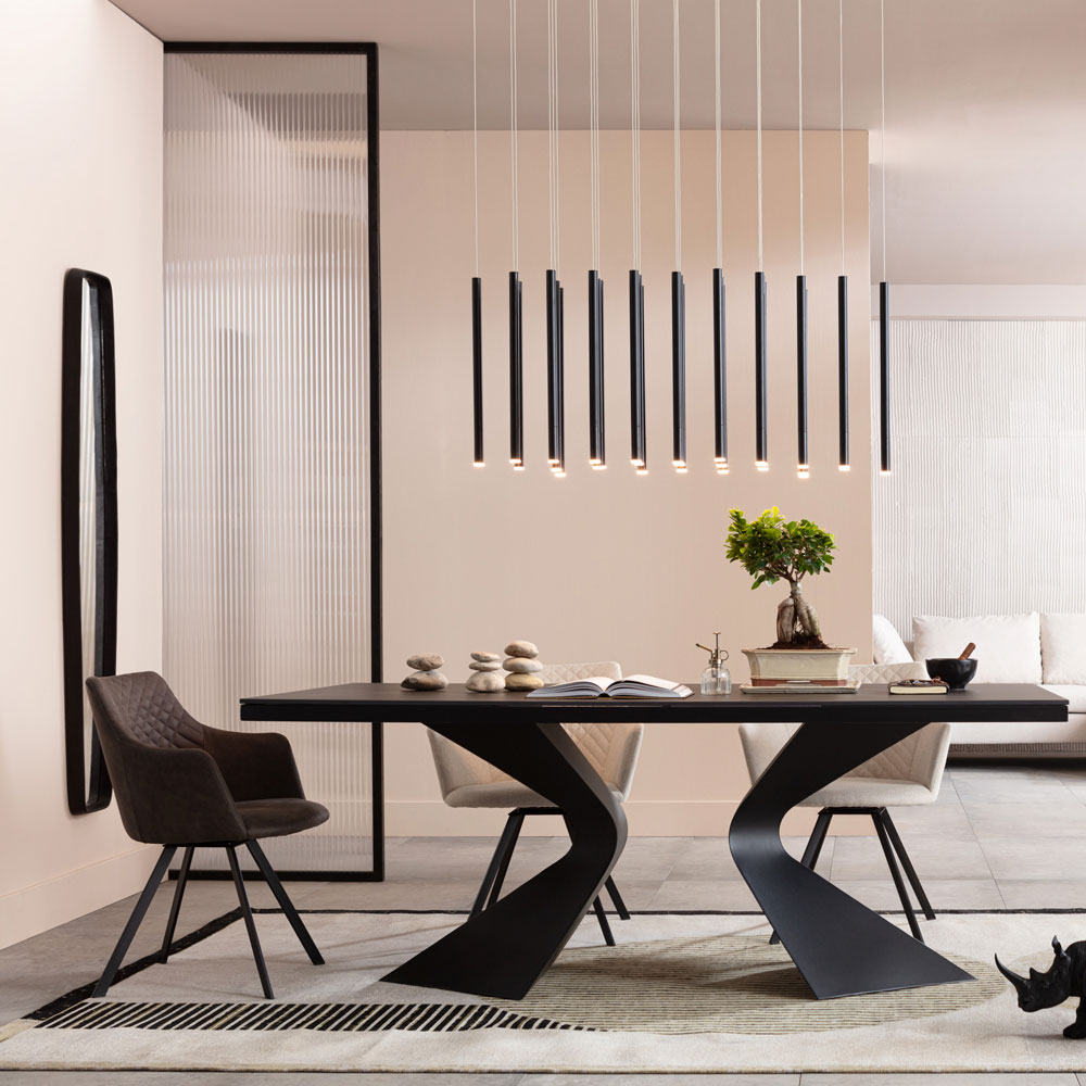 ココ アンスラサイト スウィベルアームチェア - ダイニングチェアの