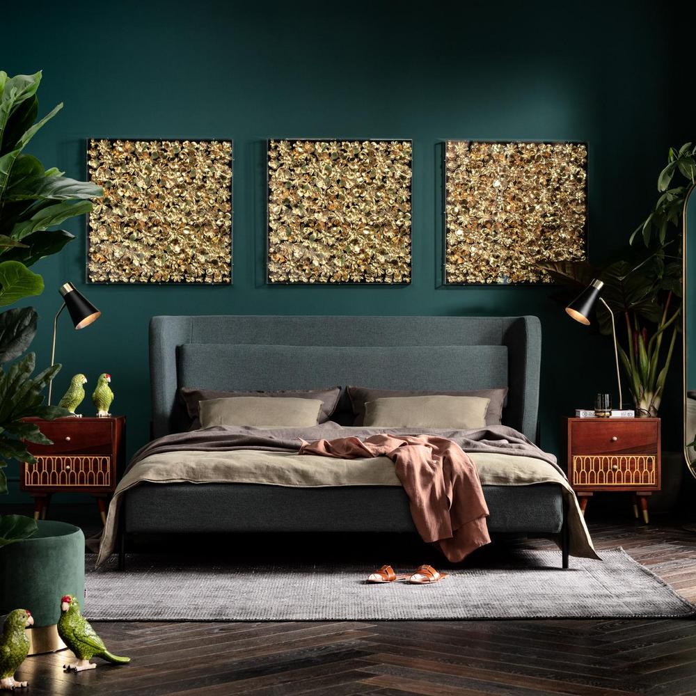 ゴールドフラワー デコフレーム 60×60cm ｜【KARE】ドイツの家具