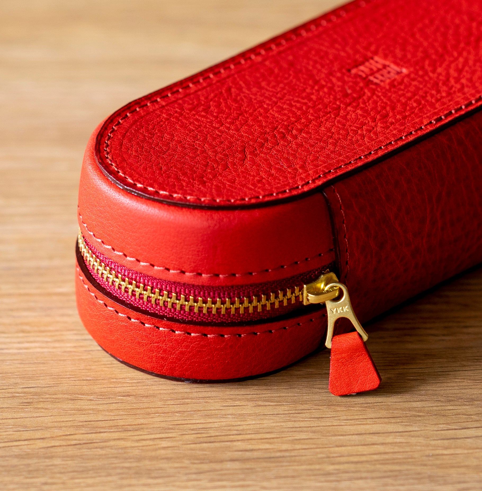 上質な本革メガネケース レッド – 加瀬鞄工房