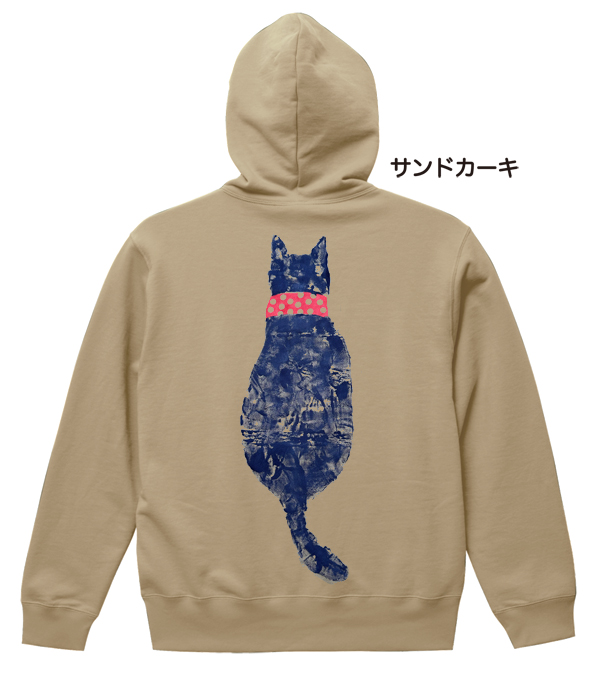 猫柄】カツミアート（松下カツミ）パーカー：ストリートキャット