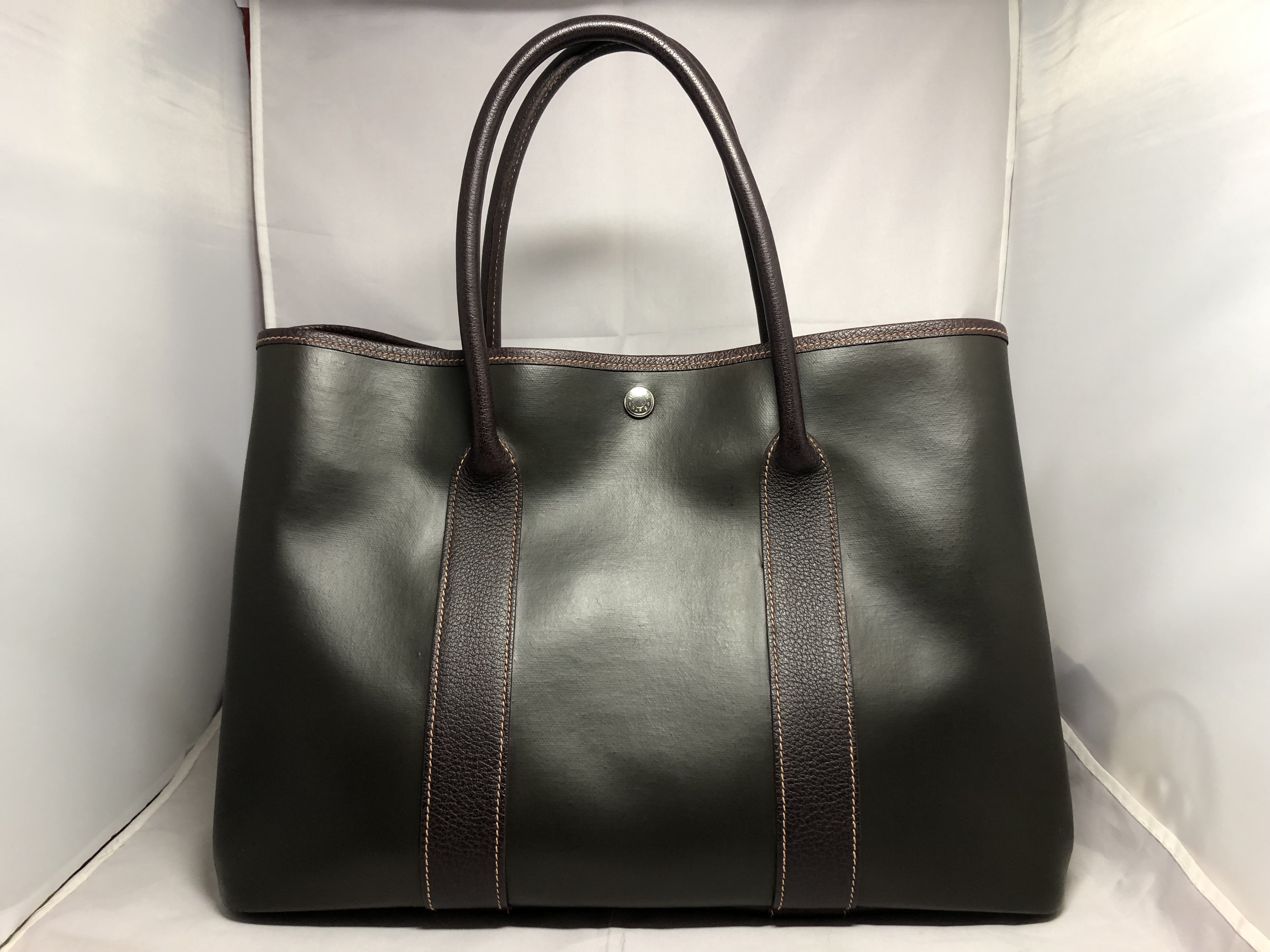 エルメスのガーデンパーティアマゾニア色補修 | リペア革工房 福岡中央