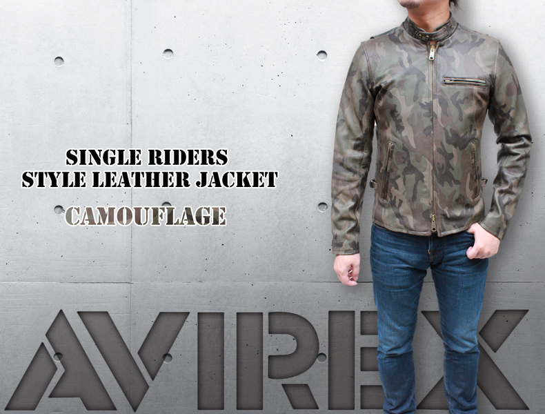 AVIREX(アヴィレックス) メンズ ライダースジャケット シングル レザー