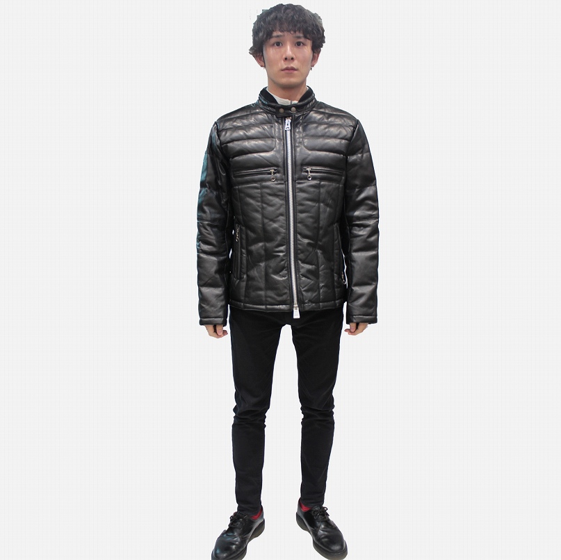 AVIREX アビレックス ラムレザー ダウン ライダースジャケット 6161067