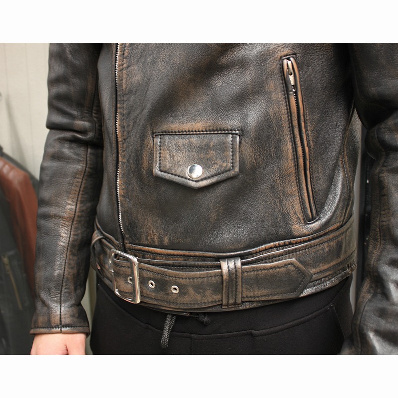 ラムレザー US ダブルライダースジャケット メンズ レザージャケット