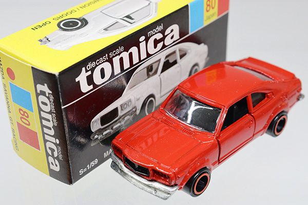 ミニカーショップ ケンボックス トミカ 黒箱☆80☆マツダサバンナGT(赤