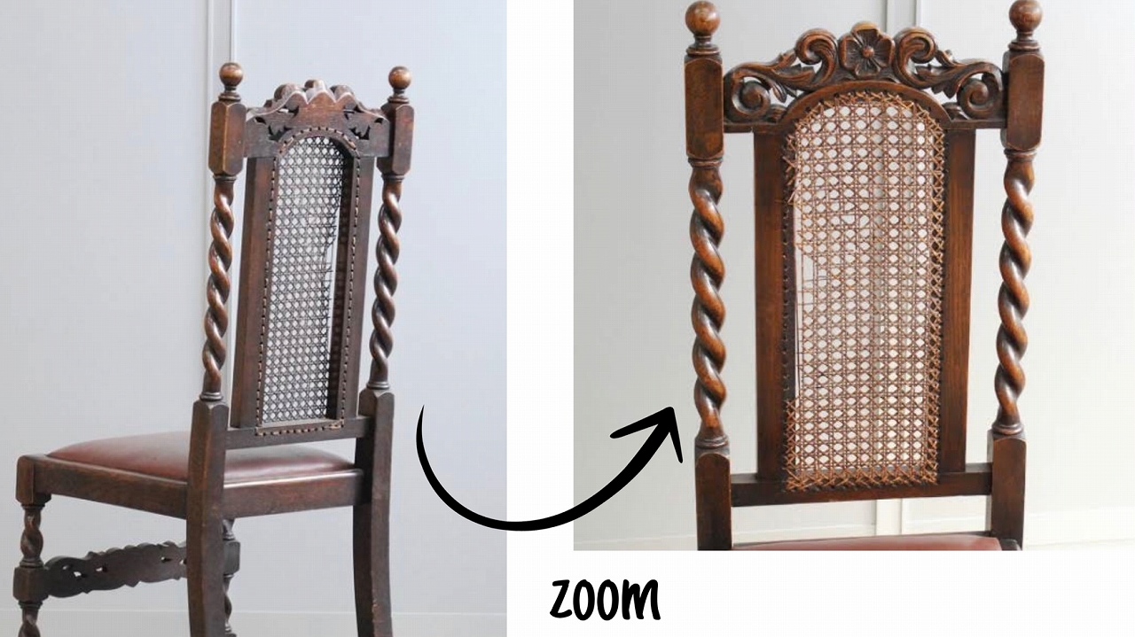 アンティークチェアの背面・座面張替え修理 | アンティーク家具専門