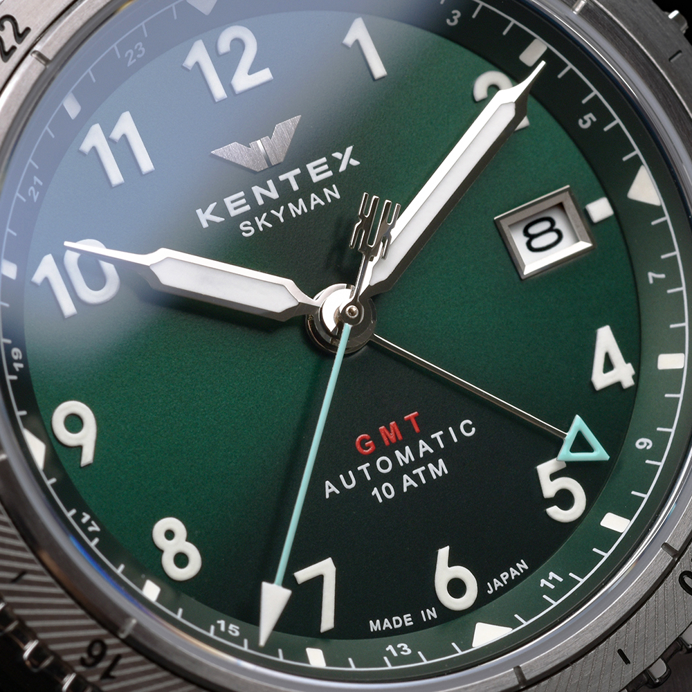 KENTEX スカイマンGMT グリーン／ SKYMAN GMT Green [S809M-03]