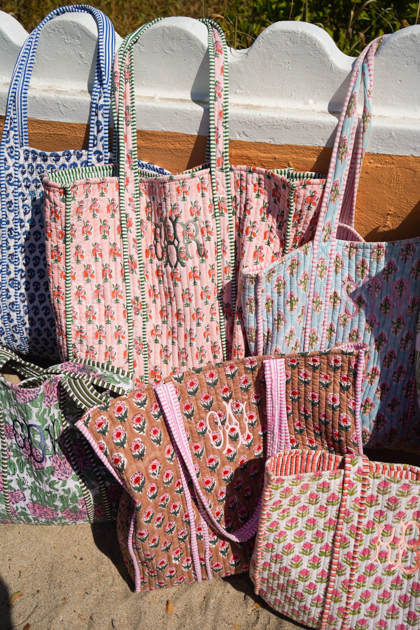 Quilted Block-Print Tote Bag – KenzKustomz