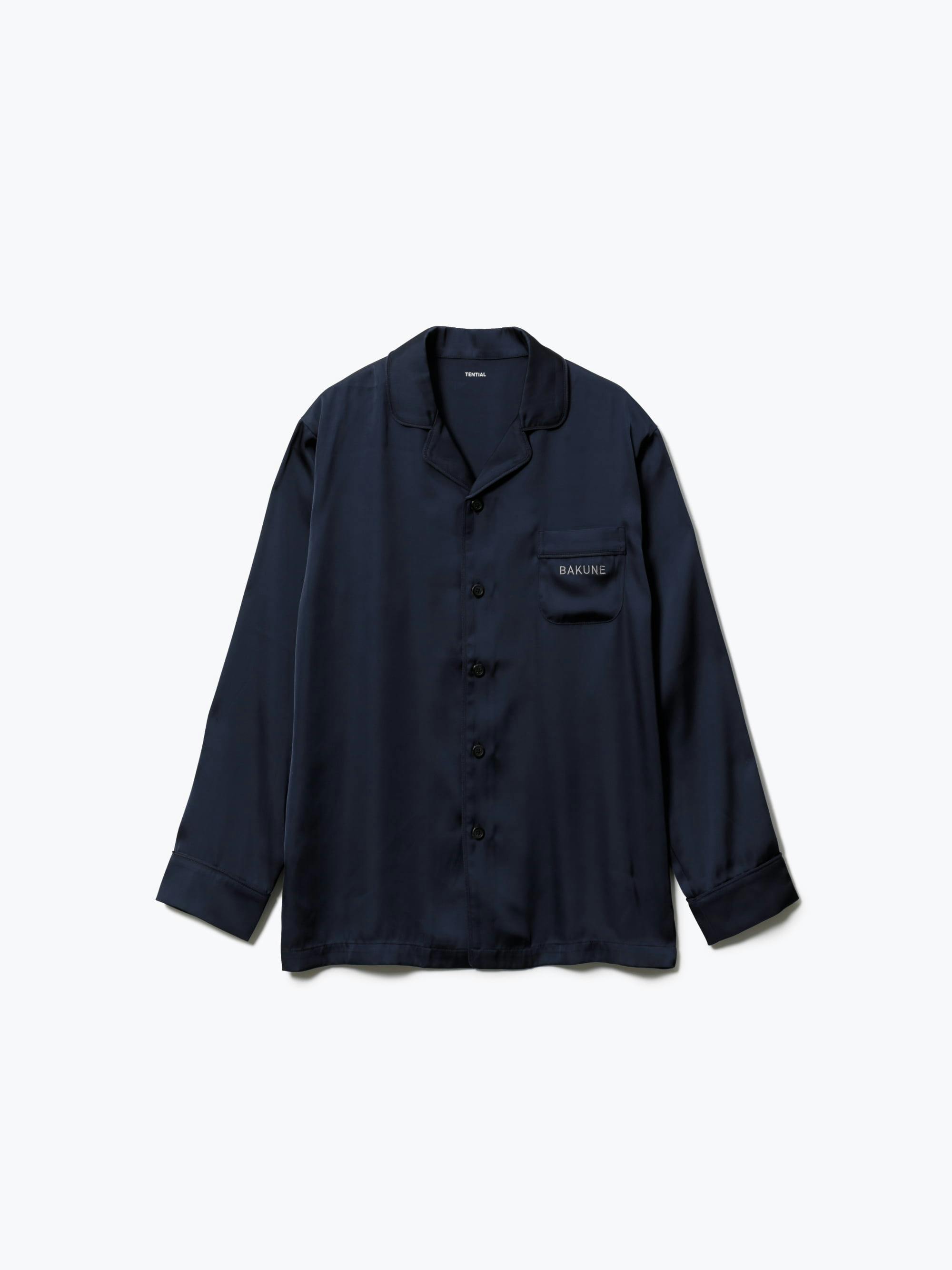 BAKUNE パジャマ サテン / 上下セット（長袖シャツ・ロングパンツ