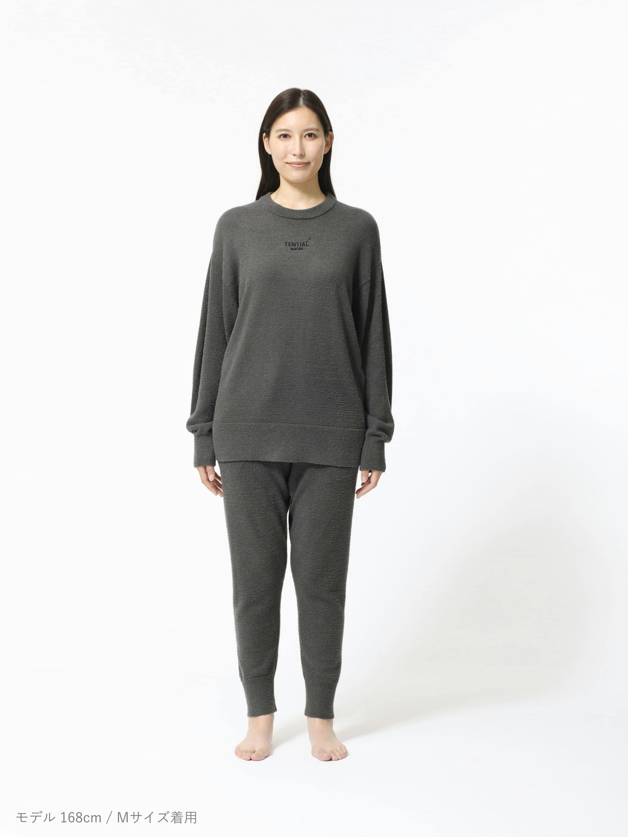 BAKUNE ソフトニット / 上下セット（長袖クルーネックシャツ・ロング