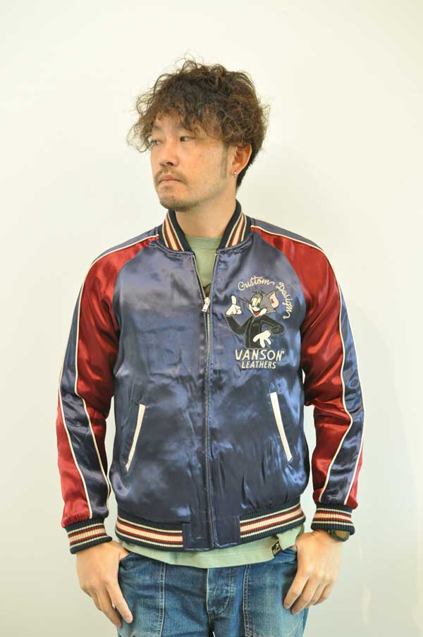 VANSON トムとジェリーコラボ リバーシブルスカジャン メンズ 人気