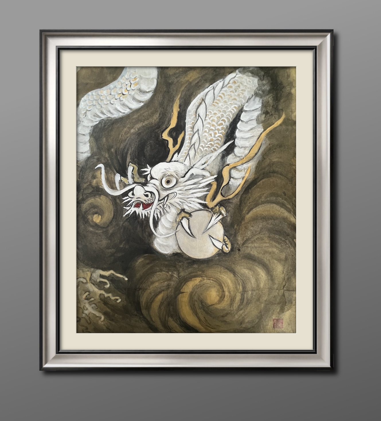 桂颯の龍作品集】白龍への挑戦 | さわやか墨彩画教室