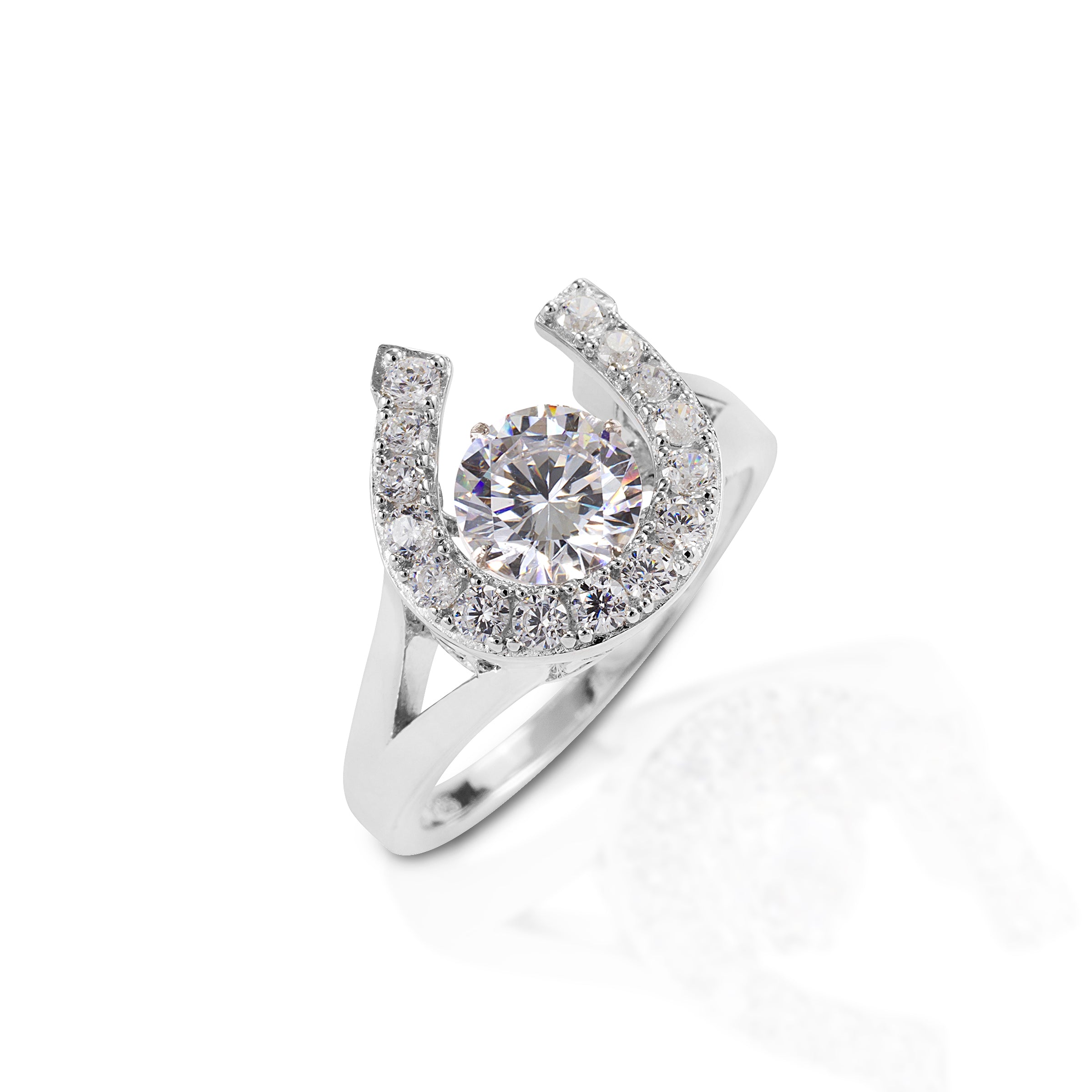 Kelly Herd Dancing Stone Horsehoe Ring - Sterling Silver – Kelly