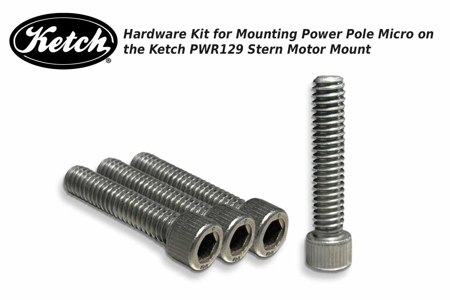 Hardware Kit For Mounting Power Pole Micro To Ketch PWR129 Stern