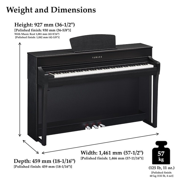 Yamaha Clavinova CLP-735 – Keyboard Concepts Piano Stores