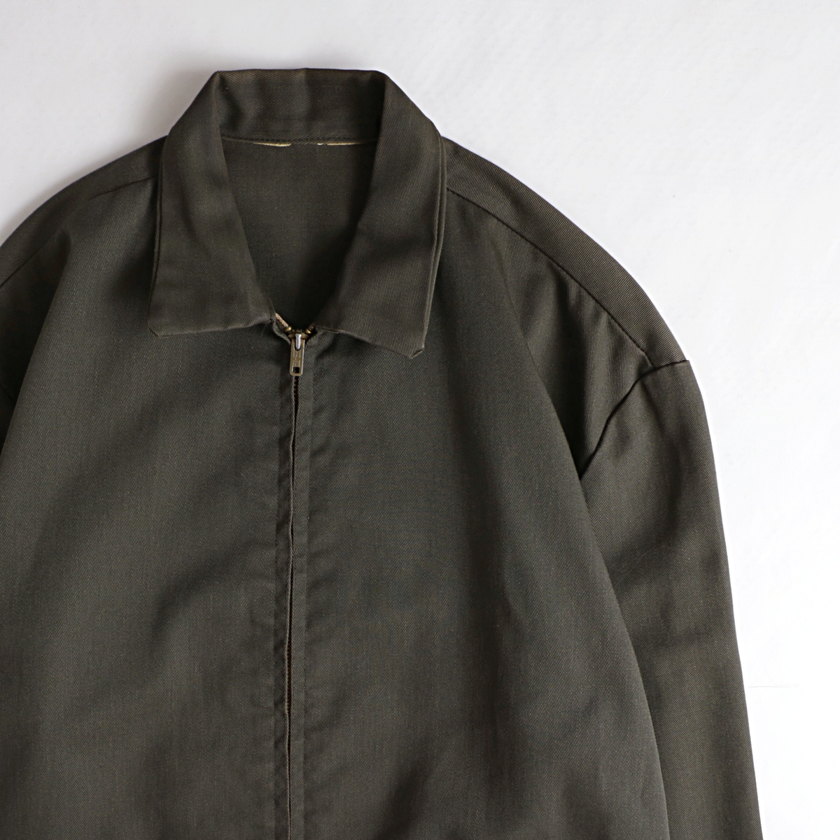 60-70s ビンテージ ”unknown” コットン ギャバジン ワーク ジャケット