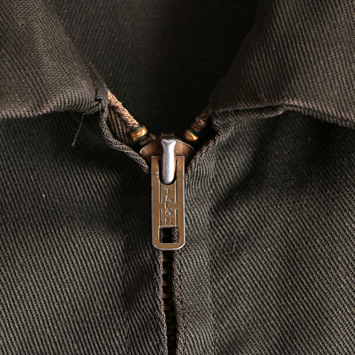 60-70s ビンテージ ”unknown” コットン ギャバジン ワーク ジャケット