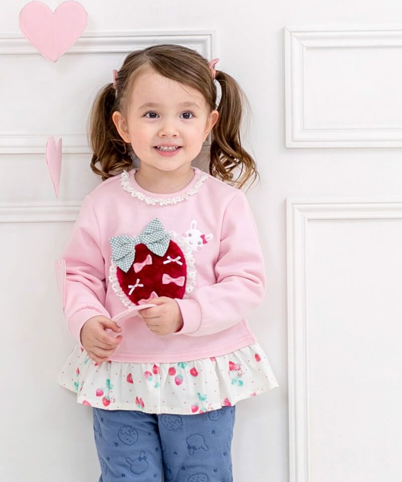 coeur a coeur いちごボアトレーナー | キムラタンオンラインストア