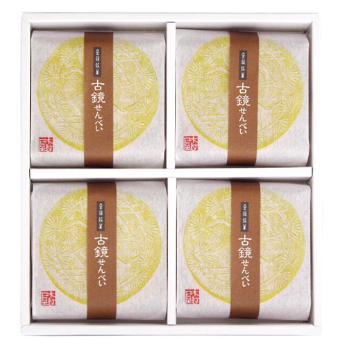 古鏡せんべい 4袋入 ｜つるおか菓子処木村屋オンラインショップ《公式》