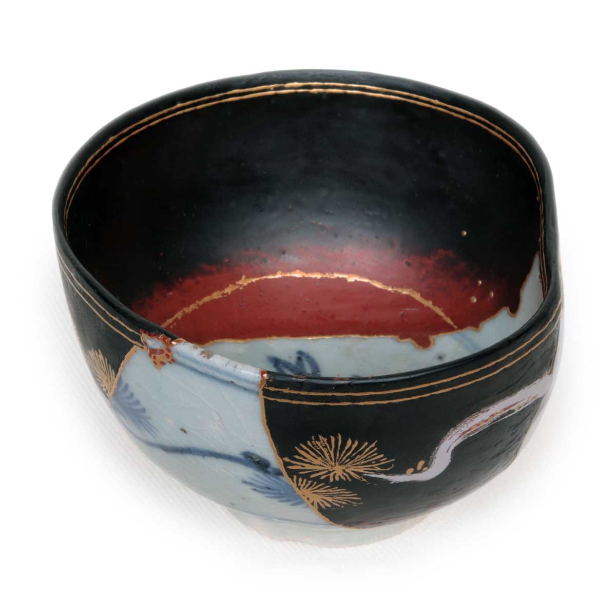 初期伊万里祥瑞紋半筒小服茶碗 shc02G