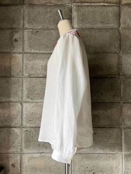 atelier naruse アトリエナルセ / リネン刺繍ショールカラーブラウス