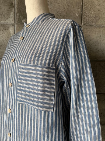 atelier naruse アトリエナルセ / リネンバンドカラーシャツ（ダブル