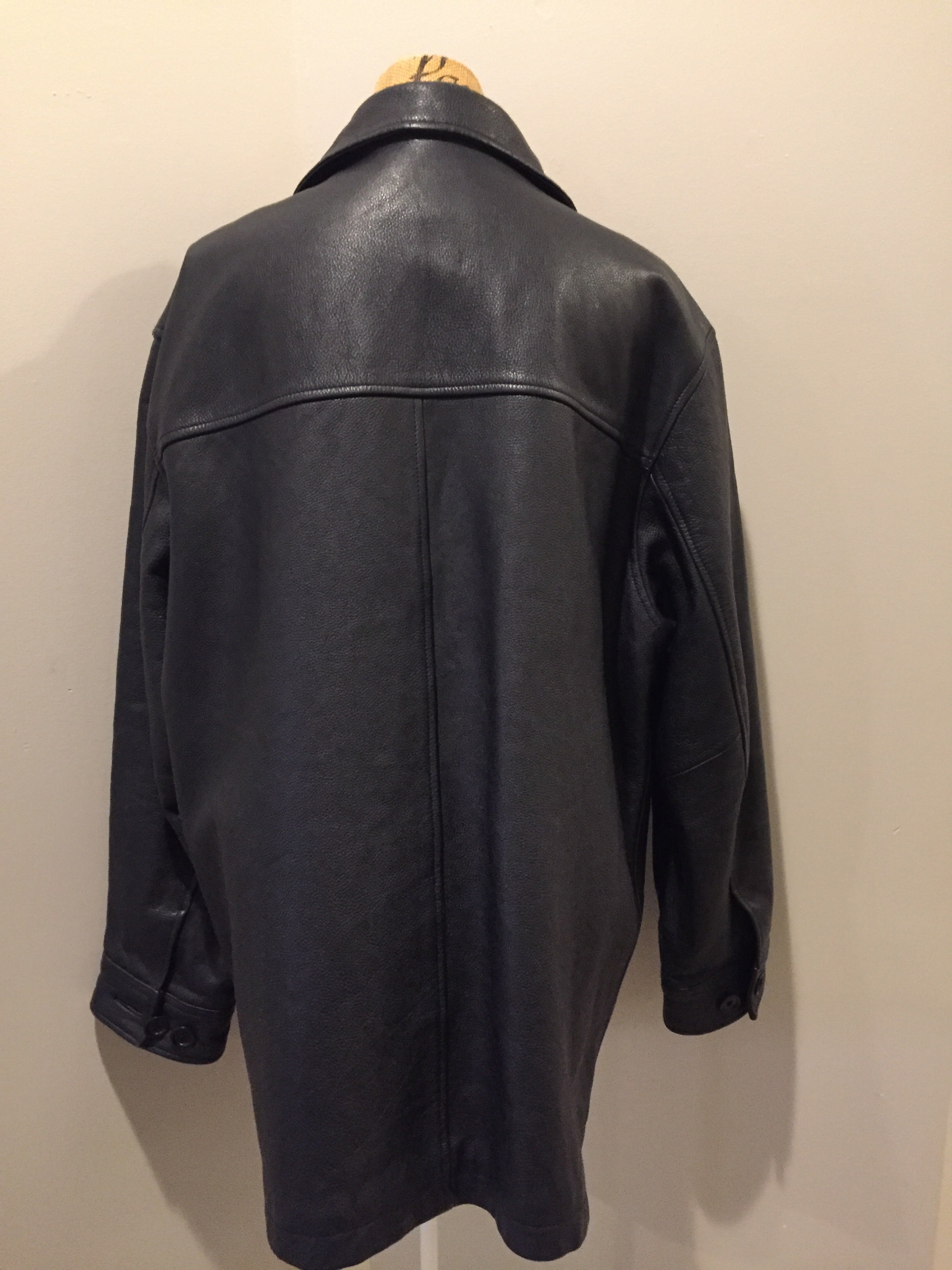 Gap Black Leather Jacket – KingsPIER vintage