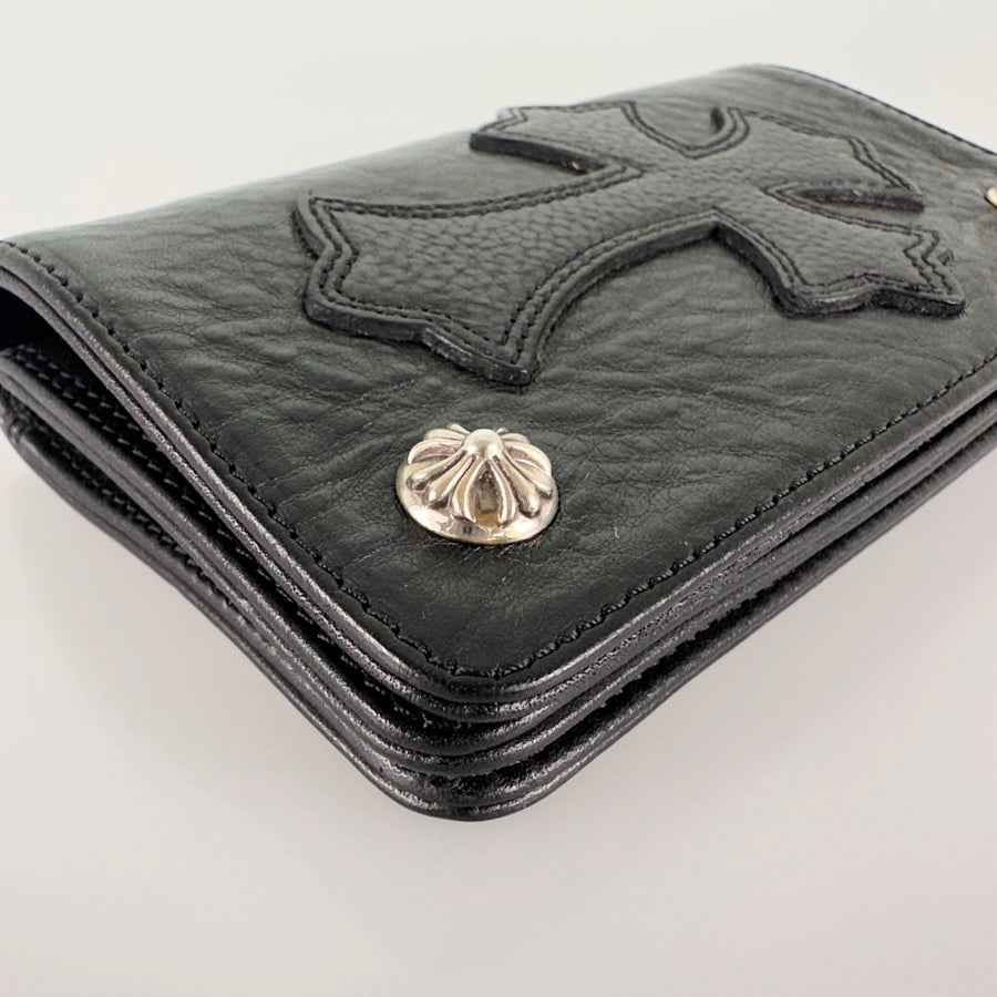 CHROME HEARTS Cemetery cross patch Bifold wallet – kingram-japan