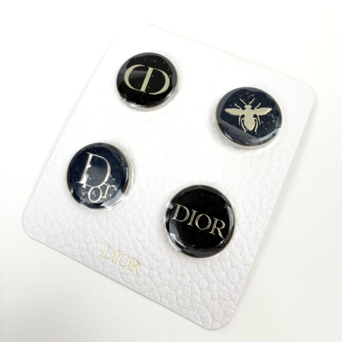 ディオール/ピンバッジ 4つセット/CD/ミッドナイトブルー2種×ブラック2