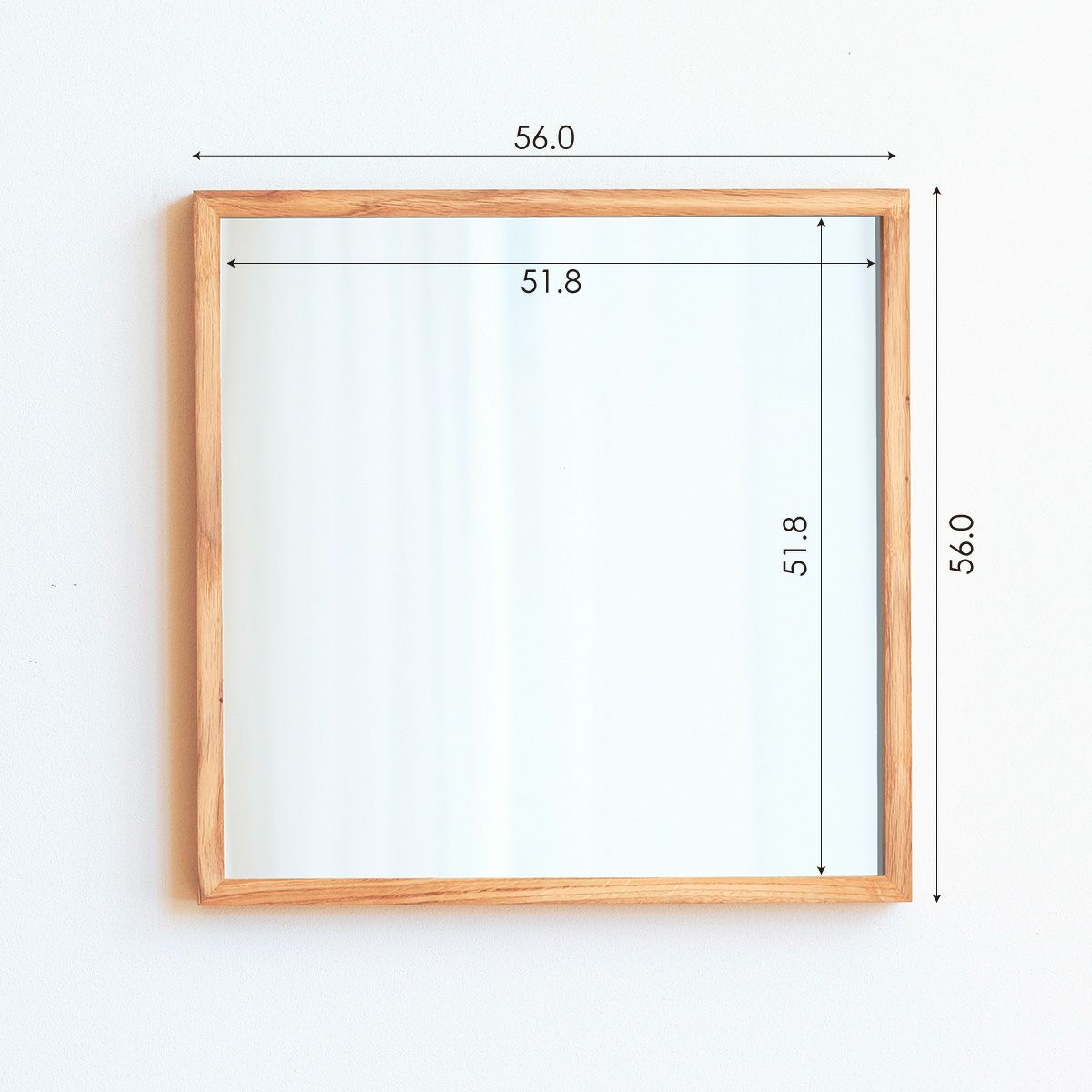 MIRROR | SANO 56×56cm (ミラー) | DENTO STORE | 額縁・家具ブランド