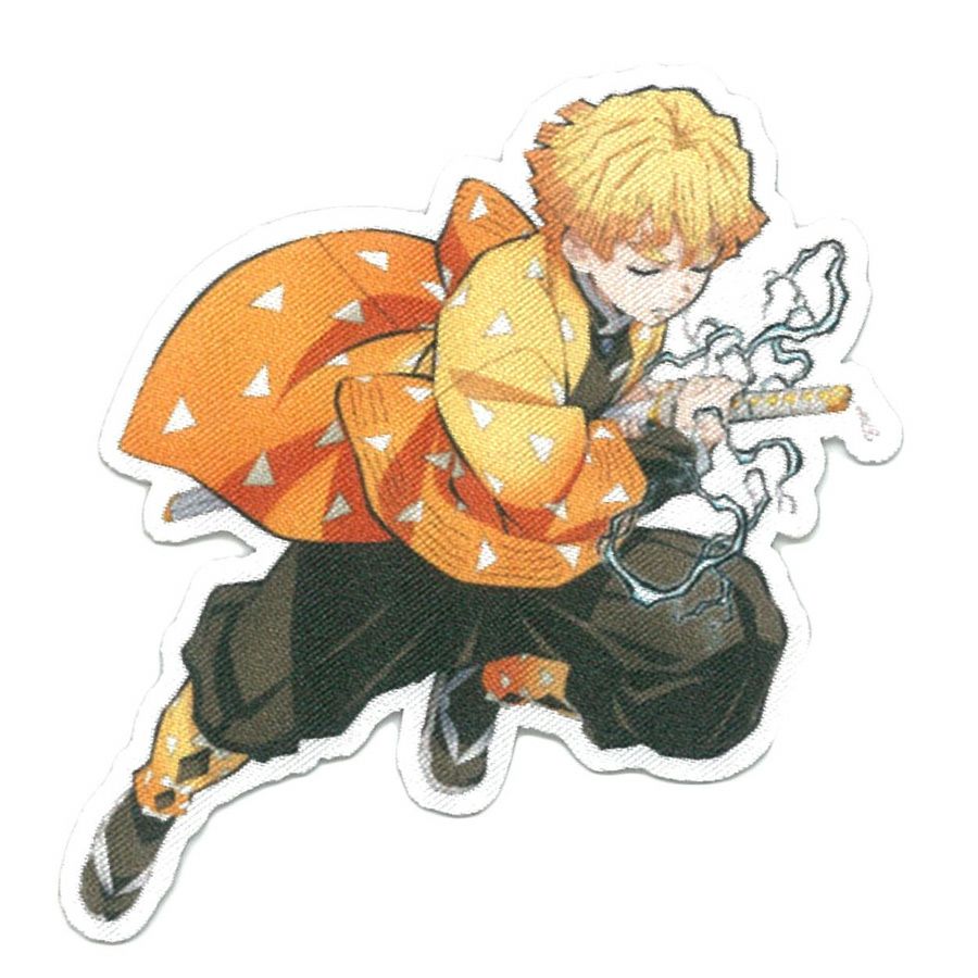 鬼滅の刃 我妻 善逸(あがつま ぜんいつ) 全身ワッペン(幅73mm×高さ75mm