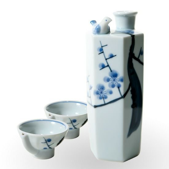 うぐいす酒器セット 徳利1＆盃2(新梅木)」 | ≪公式≫菊正宗ネット