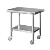 業務用ステンレス キャスター付コンロ台 板厚1.2mmモデル 高さ650mm